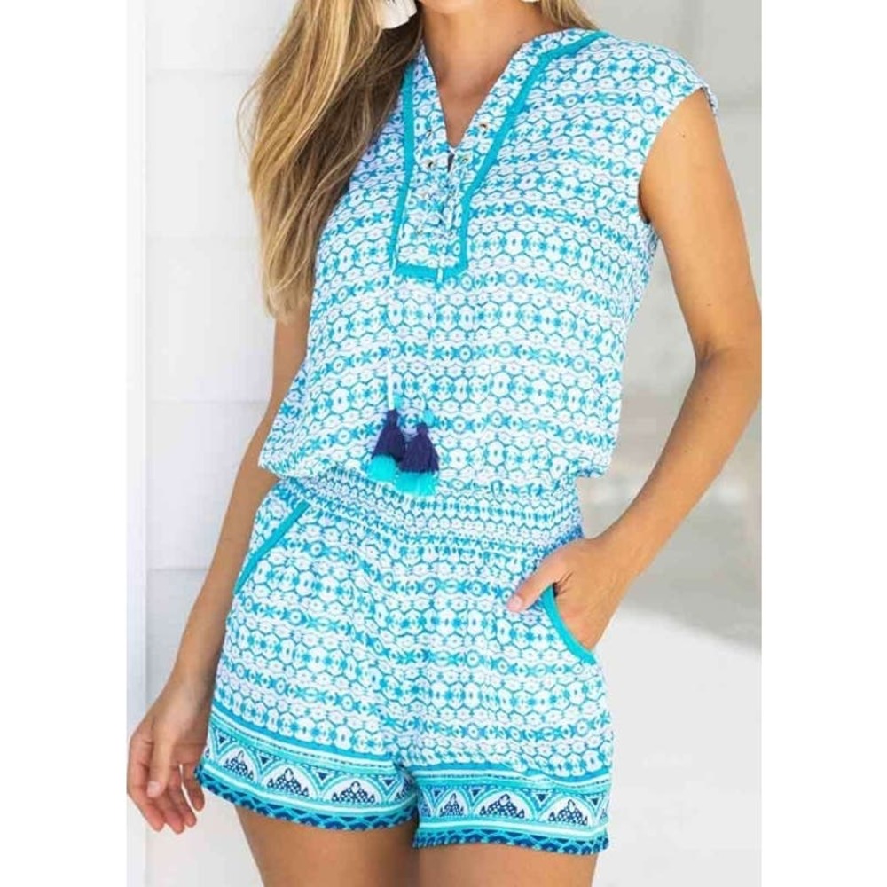 Cabana Life Swim Coverup Shorts Romper Size XL